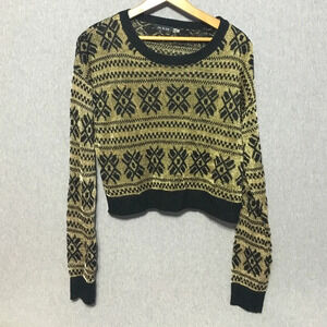 Do and be size medium golden black winter sweater